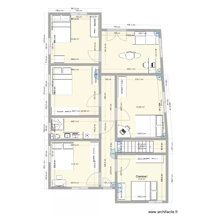 Maison mayotte. Plan de 