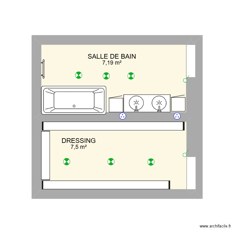 projet2. Plan de 2 pièces et 15 m2