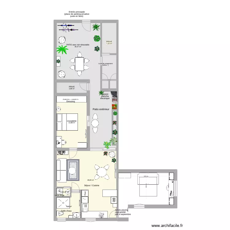 Villa La Cachette version 2. Plan de Villa La Cachette version 2. Plan de