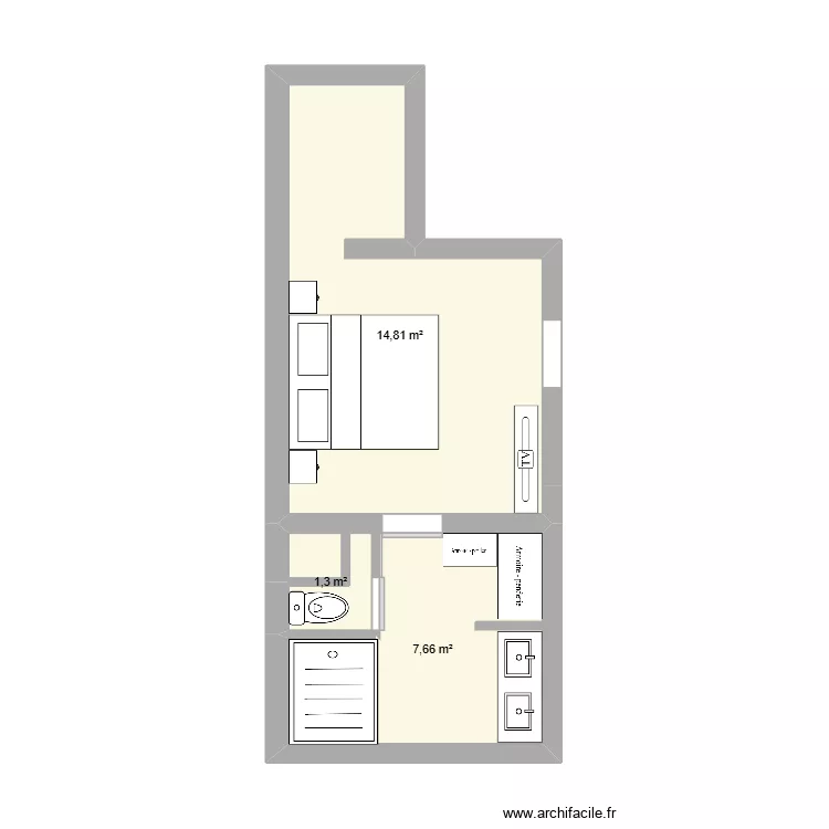 master. Plan de 3  et 24 m²