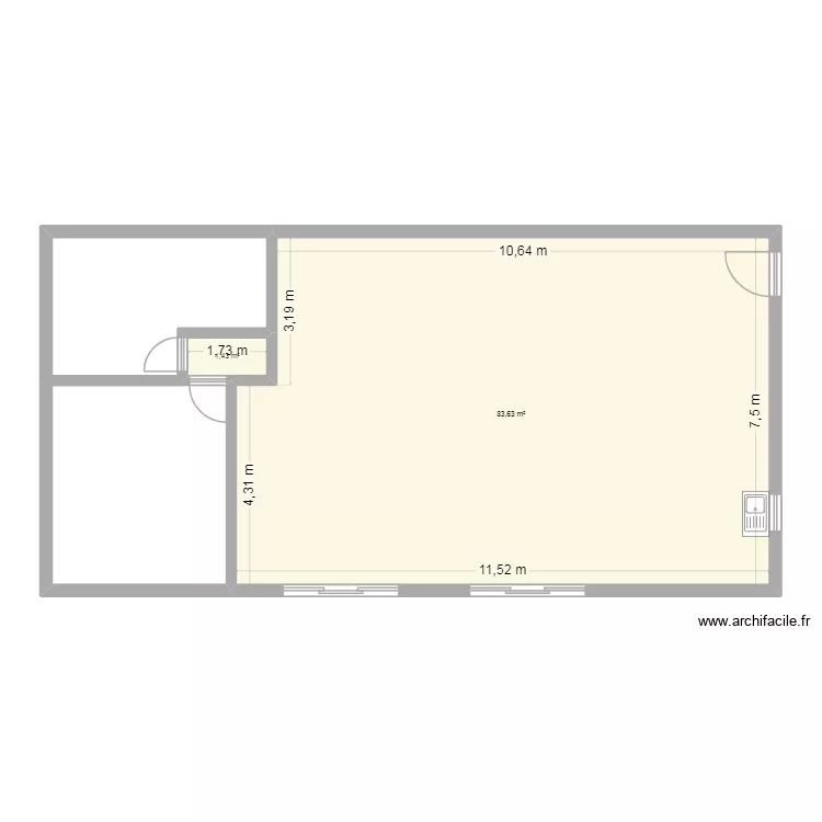 Maison plan 2. Plan de 2 et 85 m² Maison plan 2. Plan de 2 et 85 m²