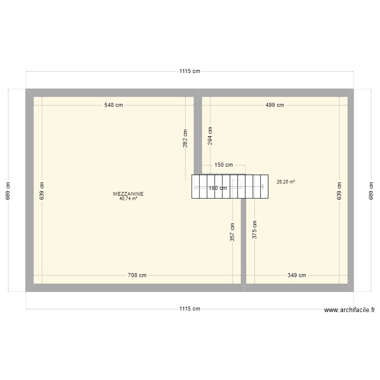 Appartement 1er Mezzanine. Plan de 0 pièce et 0 m2
