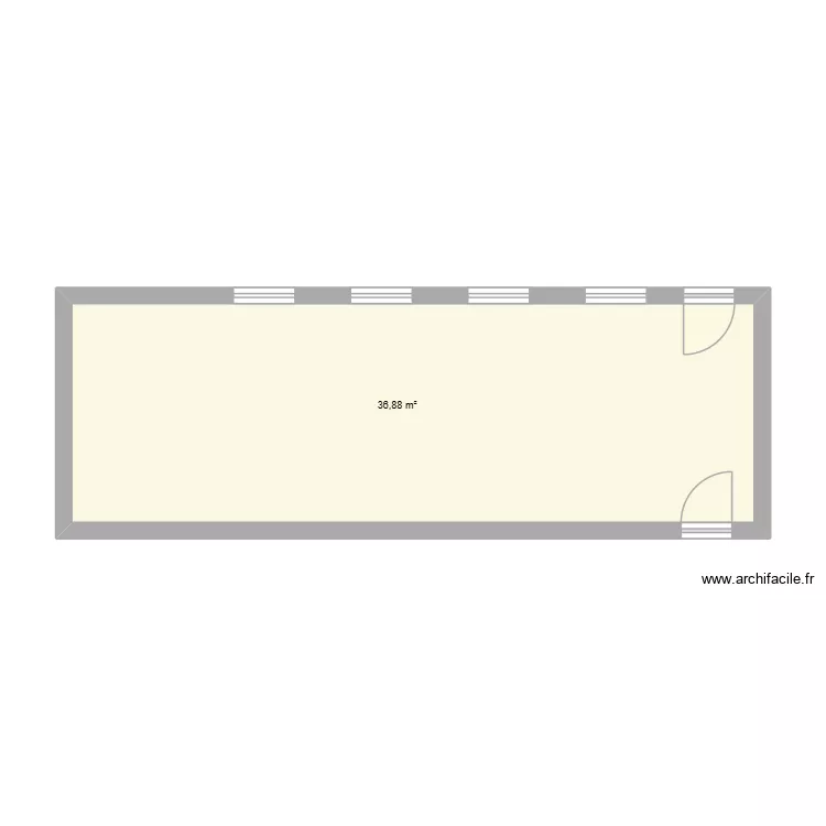 EXPACE VENTE CHEF DOEUVRE. Plan de 1 pièce et 37 m²