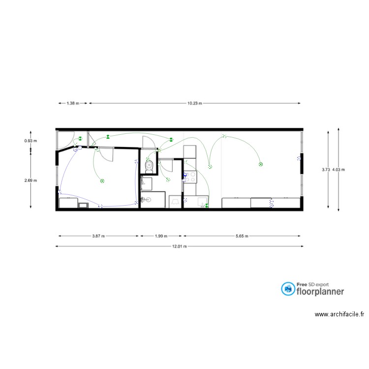 2eme. Plan de 0 pièce et 0 m2