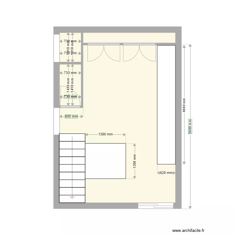 sigean. Plan de 4  et 22 m²