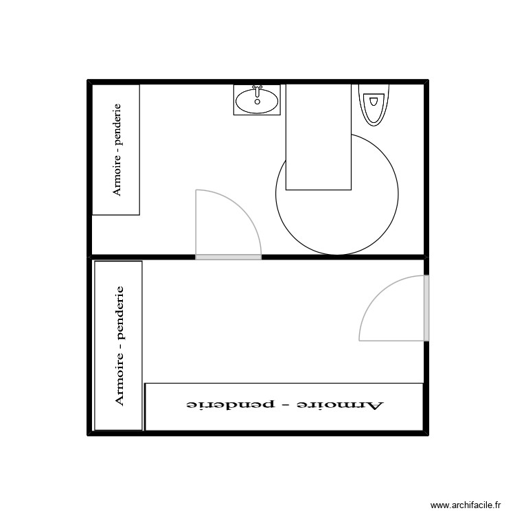 WC PMR. Plan de 0 pièce et 0 m2