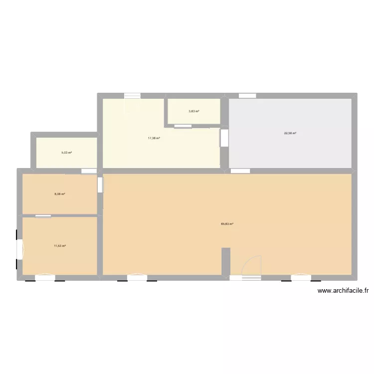 maison rez de chauss&eacute;. Plan de 