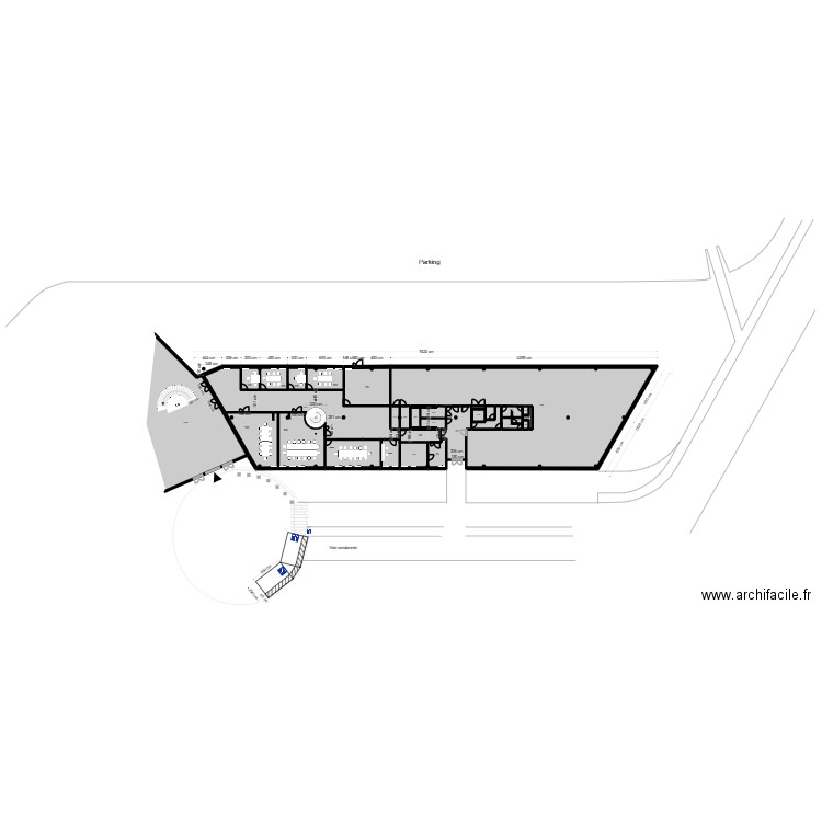 Toulouse Brindejonc RDC - Parking. Plan de 31 pièces et 1207 m2