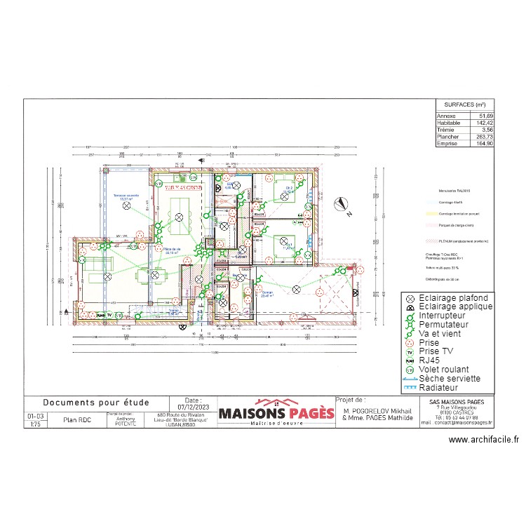 POGORELOV RDC. Plan de 0 pièce et 0 m2