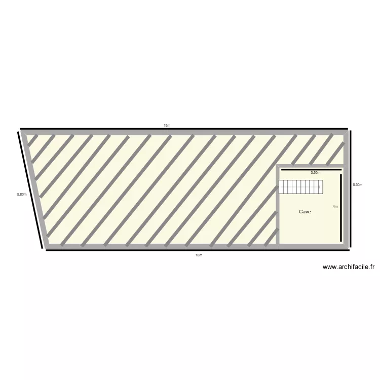 Cave. Plan de 2 pièces et 117 m² Cave. Plan de 2 pièces et 117 m²
