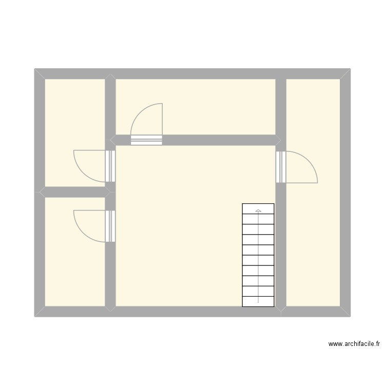 plan étage. Plan de 4 pièces et 39 m2