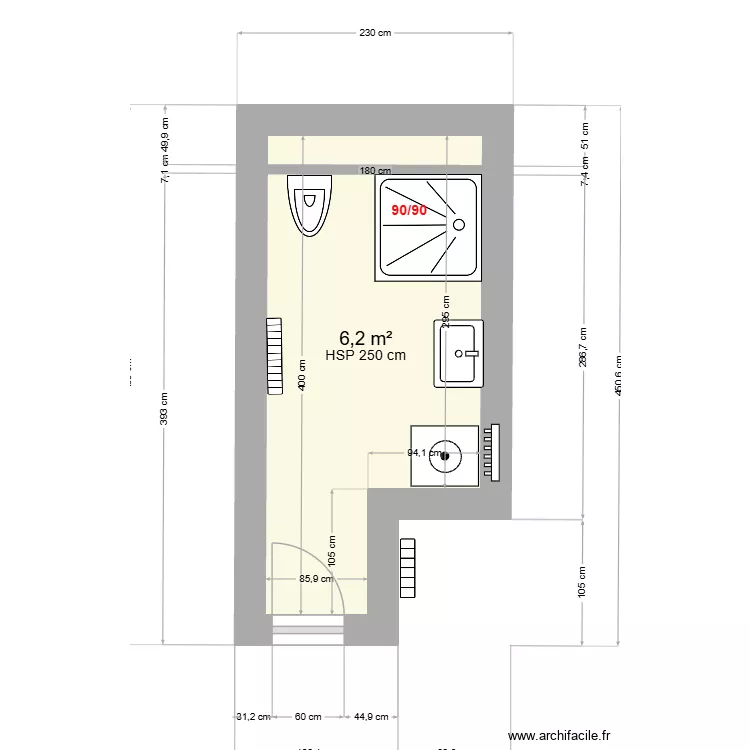 1er, 2ème, 3ème - GAUCHE 2pcs. Plan de 1 Pièce et 6 m² 1er, 2ème, 3ème - GAUCHE 2pcs. Plan de 1 Pièce et 6 m²