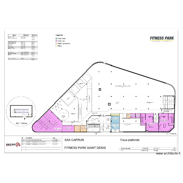 FP ST DENIS plan des plafonds 23 05 2025. Plan de 0 pièce et 0 m2