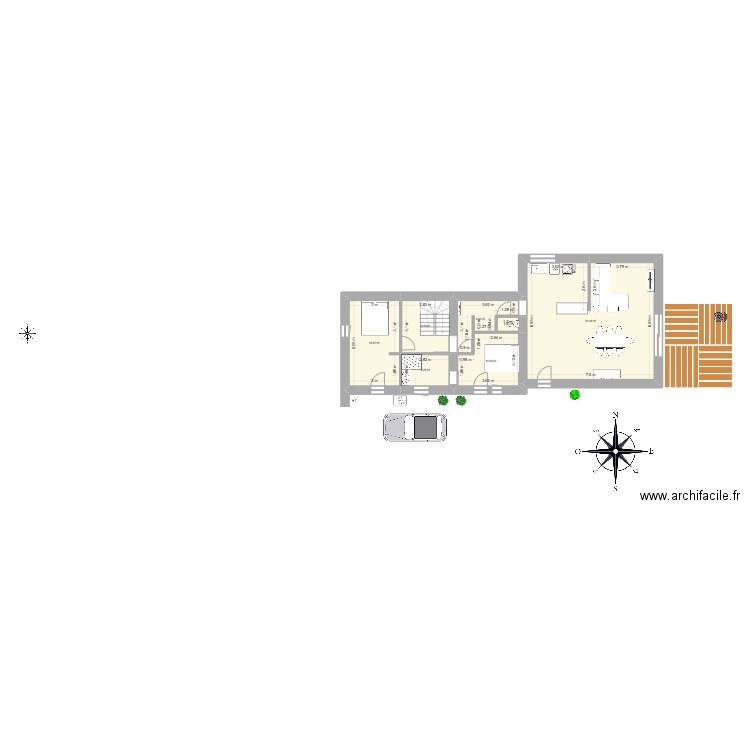 V GG BH. Plan de 7 pièces et 98 m2