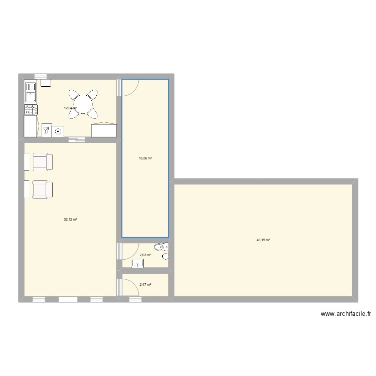 wassim. Plan de 6 pièces et 111 m2