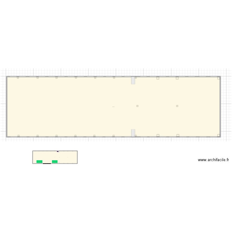 entrepot. Plan de 1 pièce et 1696 m2
