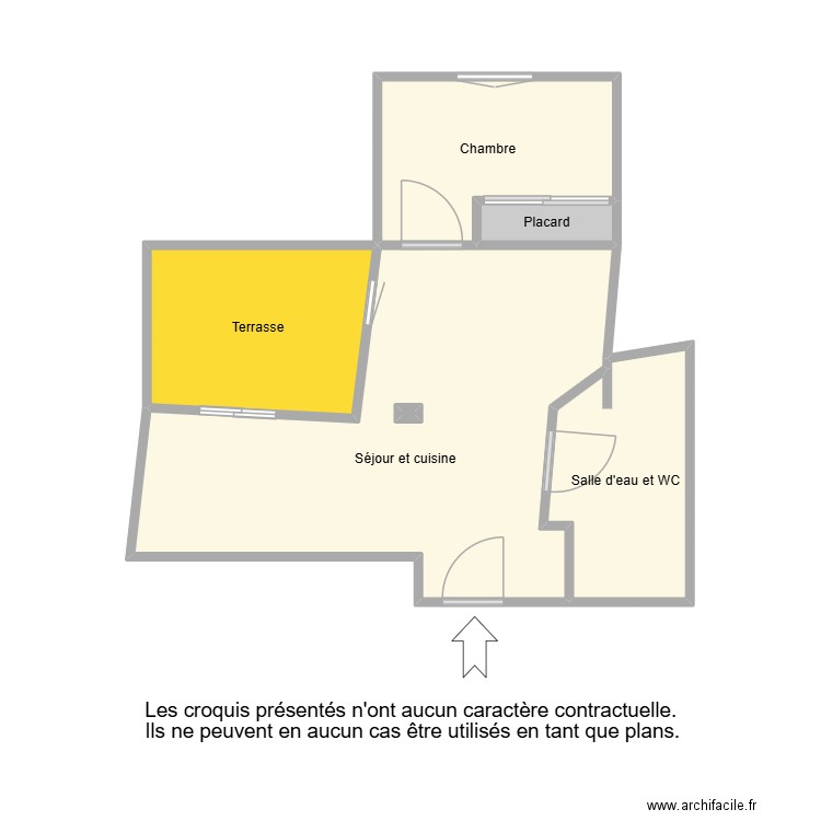 8009. Plan de 6 pièces et 34 m2