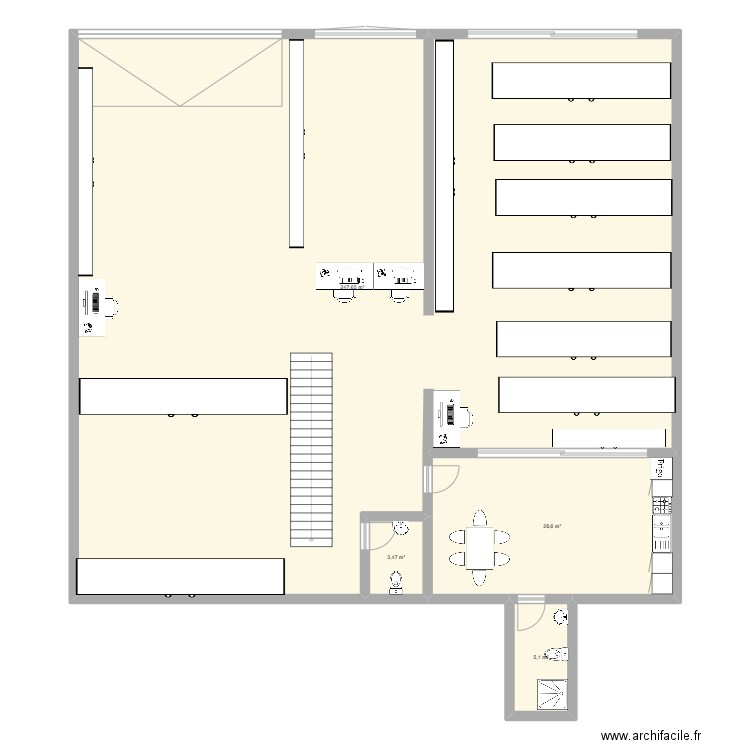 ISO EQUIPEMENTS 74 ANNECY. Plan de 4 pièces et 285 m2