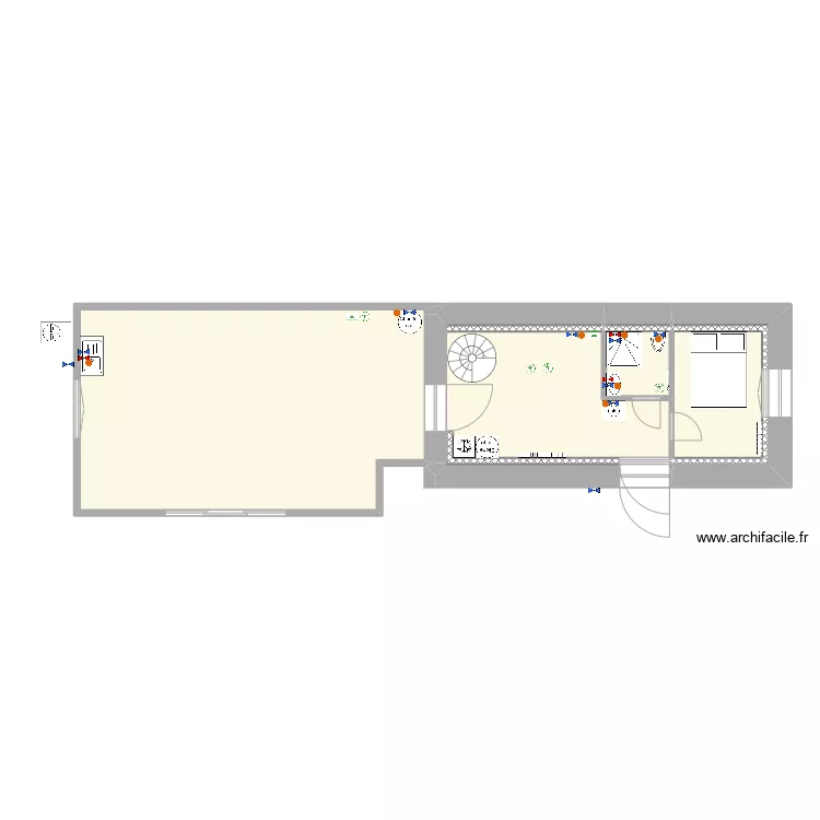 sous sol plomberie. Plan de 