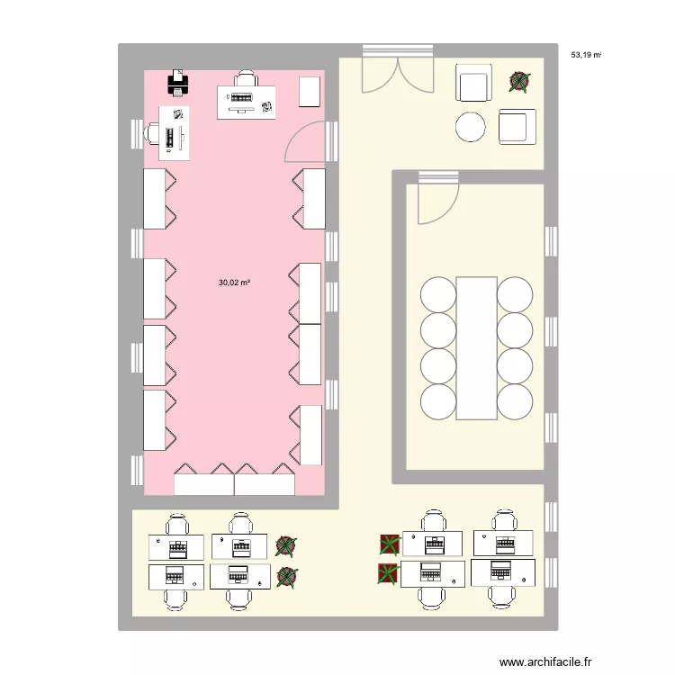 CAFE CREME NANTERRE. Plan de 2  et 119 m²