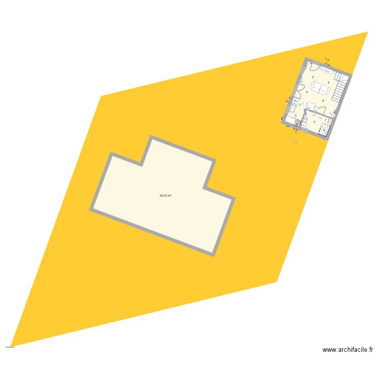 Yerl. Plan de 5 pièces et 245 m2