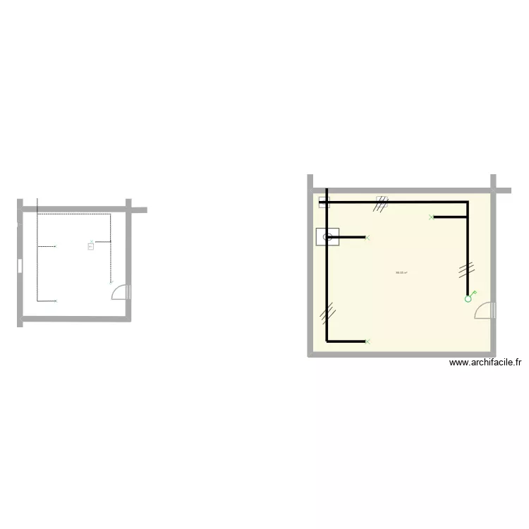 .... Plan de 1 Pièce et 86 m² .... Plan de 1 Pièce et 86 m²