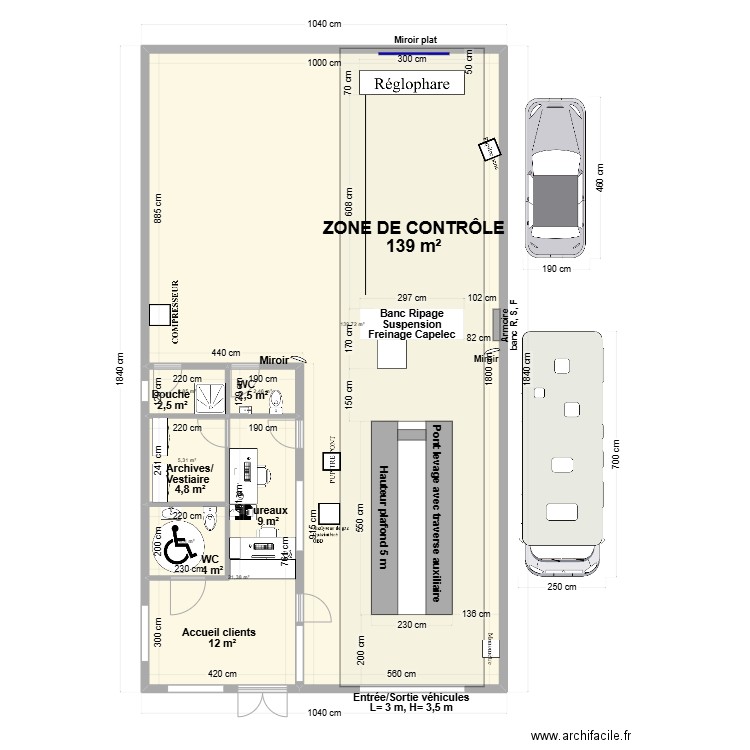 CCT VL Type bâtiment 18x10. Plan de 6 pièces et 176 m2