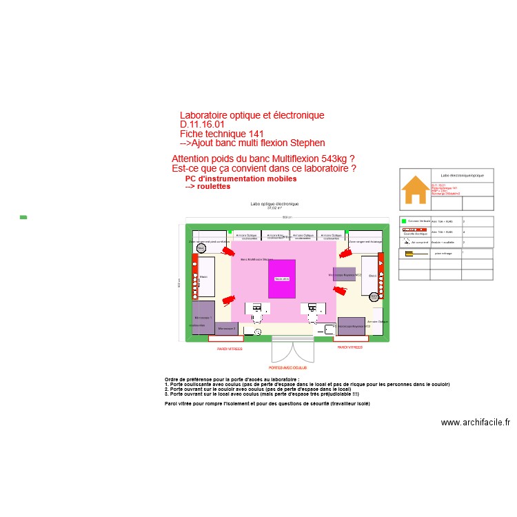 Fiche141-labo électronique optique V4. Plan de 1 pièce et 37 m2