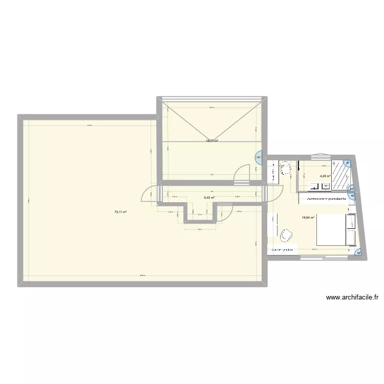 Lezenne3. Plan de 5  et 119 m²