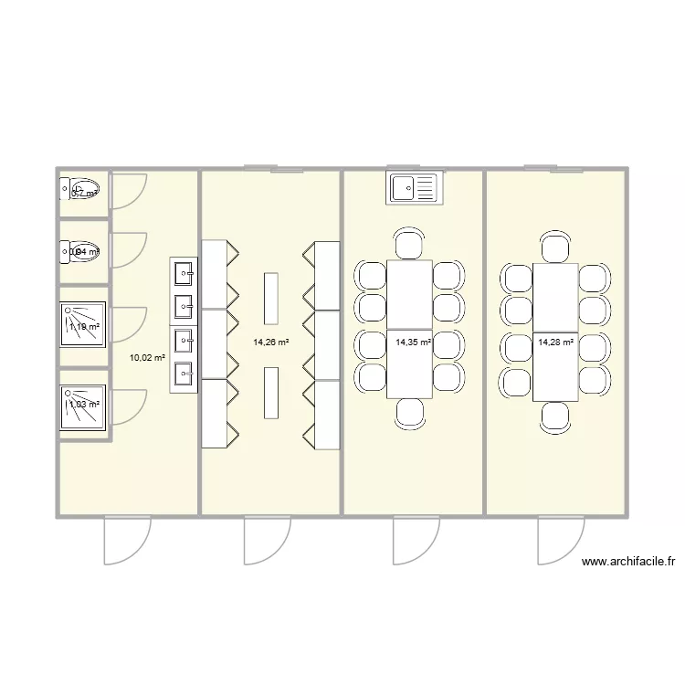 OLIVEIRA CHANTIER CHAMBON FEUGEROLLES. Plan de 8  et 57 m²
