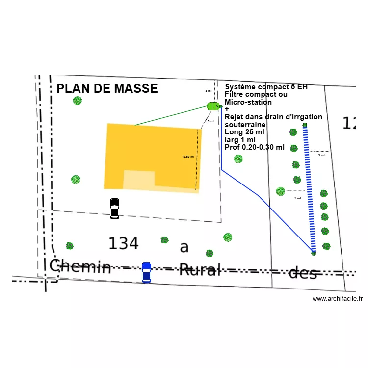 Doussin Drain. Plan de 