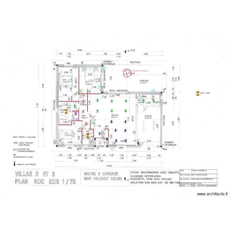 villa 2 et 3 ecl. Plan de 0 pièce et 0 m2
