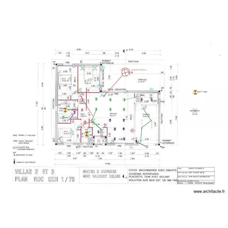villa 2 et 3 ecl. Plan de 