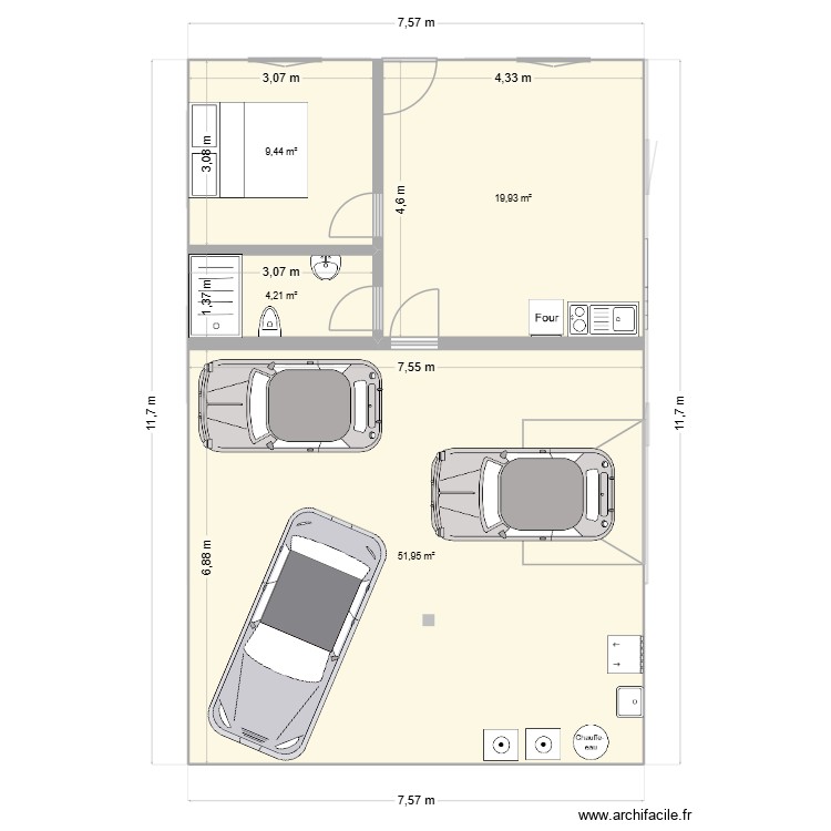 rdc 1. Plan de 0 pièce et 0 m2