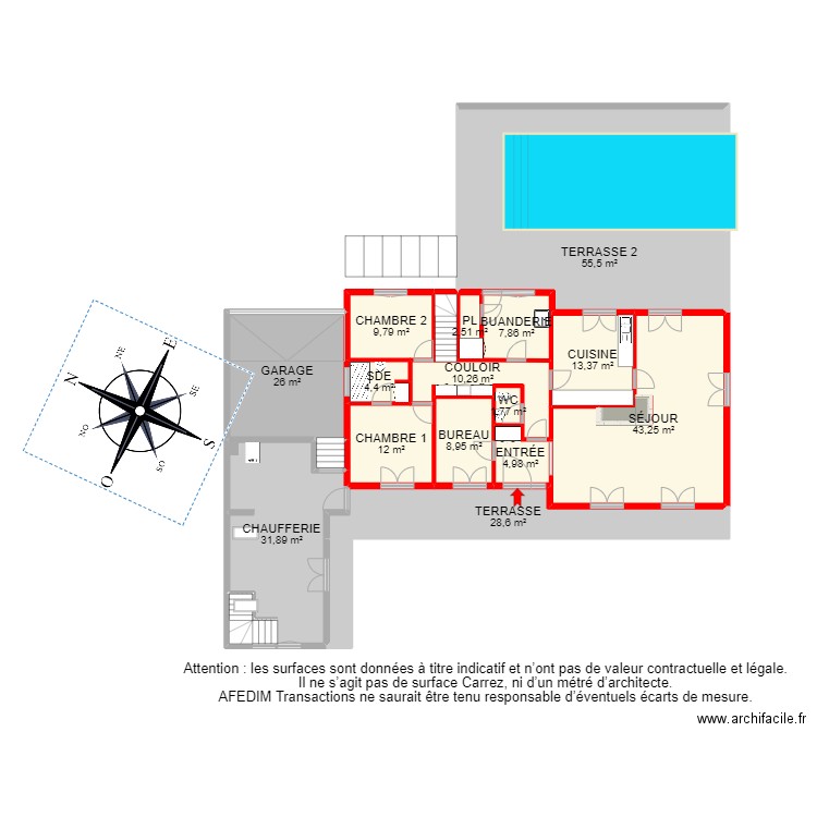 BI 17522 - . Plan de 46 pièces et 504 m2