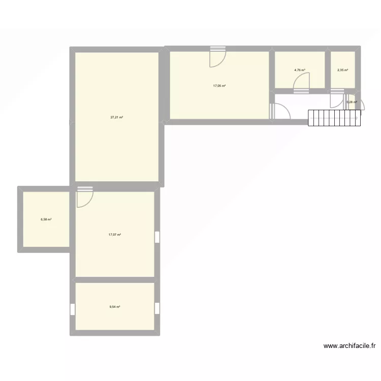 'Maison. Plan de 8  et 85 m²