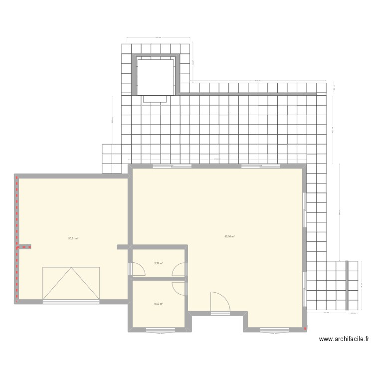 Terrasse Version11. Plan de 4 pièces et 148 m2