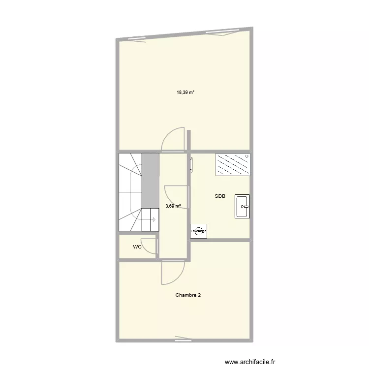 SCI Ethan R2. Plan de 6 pièces et 47 m²