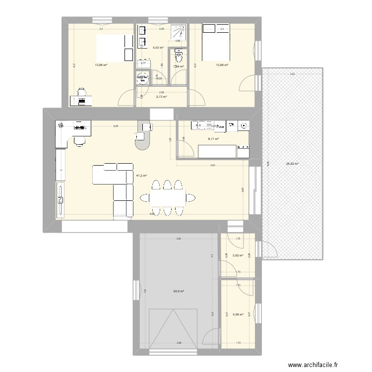 PLAN 2. Plan de 12 pièces et 148 m2