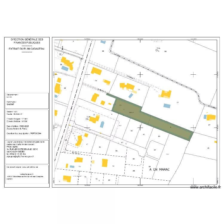 en marrac gimont. Plan de en marrac gimont. Plan de
