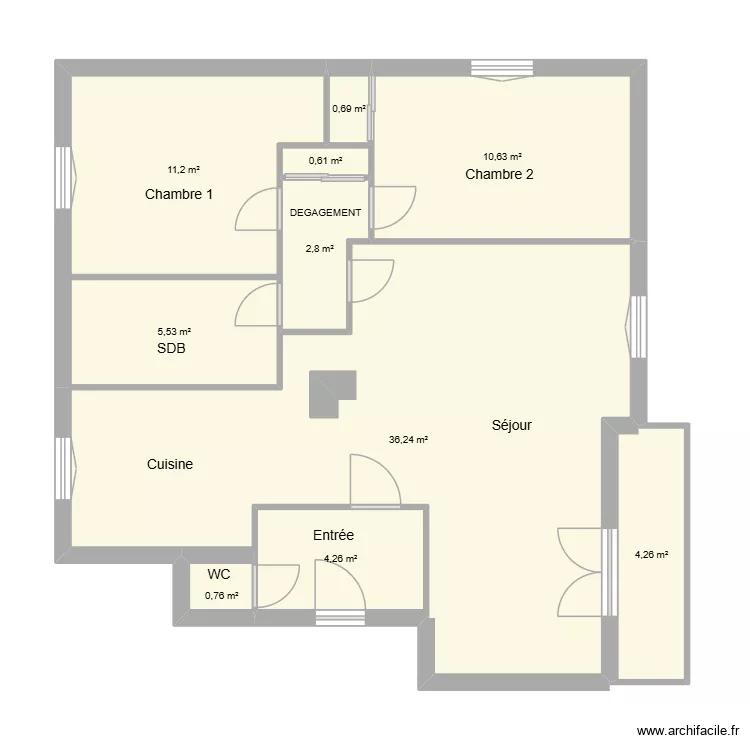 CANIOTTI LAETITIA. Plan de 10  et 77 m²