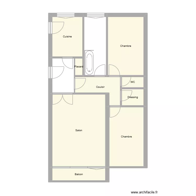 LE GLOAN. Plan de 9  et 53 m²