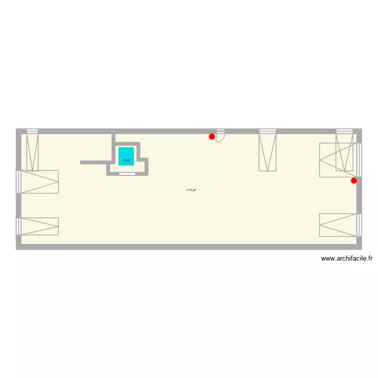 vieux lennox. Plan de 2 pièces et 105 m²