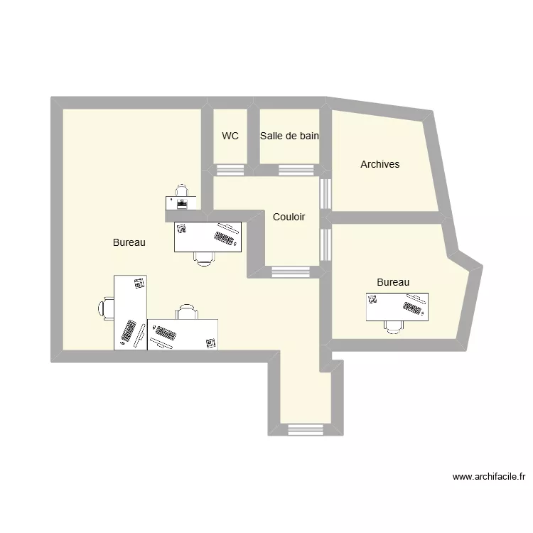 Plan local COMPTA. Plan de 6 et 26 m² Plan local COMPTA. Plan de 6 et 26 m²