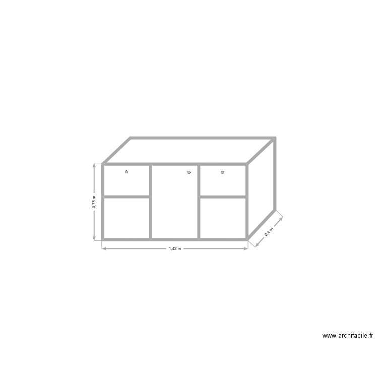 MEUBLE. Plan de 9 pièces et 2 m2