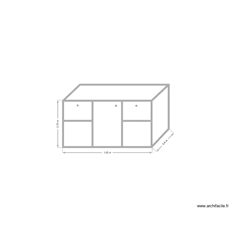 MEUBLE. Plan de 9  et 2 m²