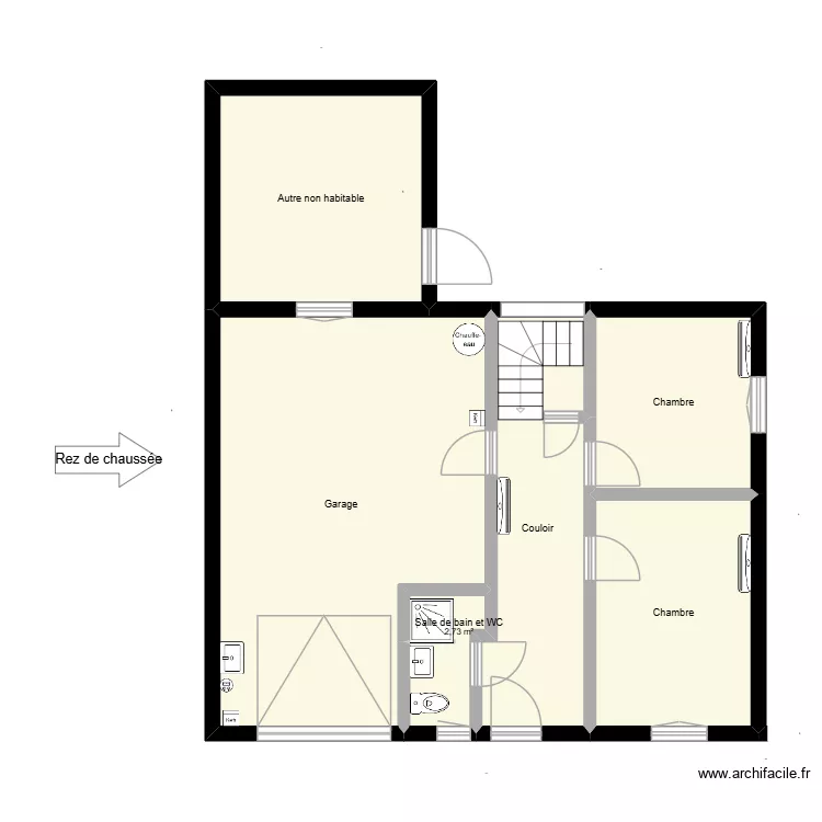 MAISON LE PONTET. Plan de 6  et 80 m²