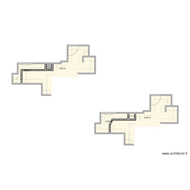 cuisine2. Plan de 6 pièces et 21 m2