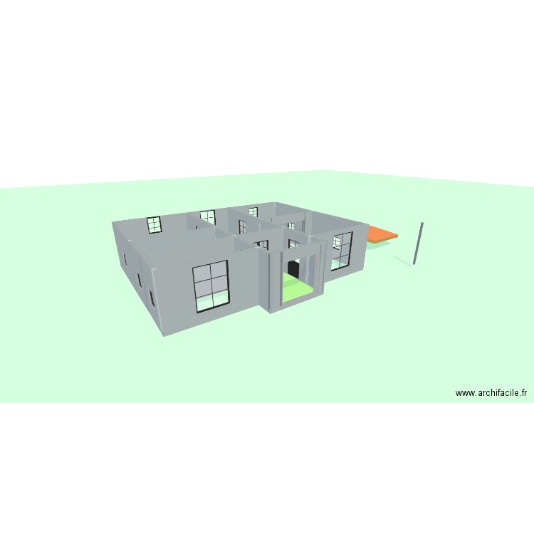Plan preliminaire. Plan de 2 pièces et 24 m2