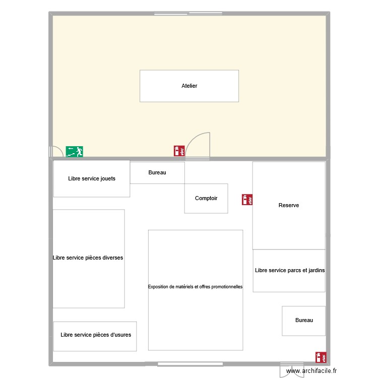 BTS MCO Claas. Plan de 1 pièce et 207 m2